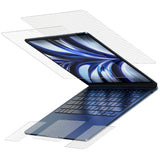 CLEARVISTA 4点セット【画面+天板+パームレスト+タッチパッド】MacBook Air 13.6 2022【高硬度10H 衝撃吸収 ブルーライトカット 抗菌 クリア 】オールインハイスペックフィルム+カーボン調 クリア 保護フィルム 日本製