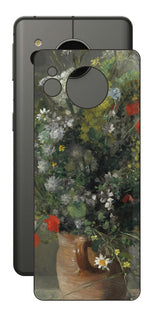 AQUOS sense7用 背面 保護 フィルム 名画 プリント ルノワール 花瓶の花( ピエール=オーギュスト・ルノワール Pierre-Auguste Renoir )