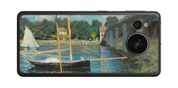 AQUOS sense7用 背面 保護 フィルム 名画プリント クロード・モネ （ Claude Monet ) アルジャントゥイユの橋