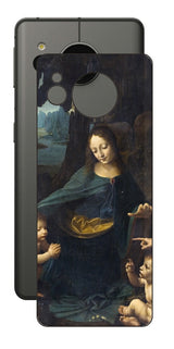 AQUOS sense7用 背面 保護 フィルム 名画 プリント ダ・ヴィンチ 岩窟の聖母( レオナルド・ダ・ヴィンチ Leonardo da Vinci )