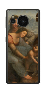 AQUOS sense7用 背面 保護 フィルム 名画 プリント ダ・ヴィンチ 聖アンナと聖母子( レオナルド・ダ・ヴィンチ Leonardo da Vinci )