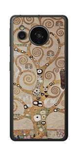 シャープ AQUOS sense7用 背面 保護 フィルム 名画プリント グスタフ クリムト 生命の樹