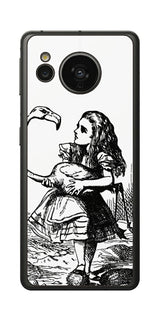 AQUOS sense7用 背面 保護 フィルム 名画プリント ジョン・テニエル ( John Tenniel ) フラミンゴでクロッケーをする場面