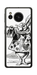 AQUOS sense7用 背面 保護 フィルム 名画プリント ジョン・テニエル ( John Tenniel ) 白ウサギ(ラッパ)