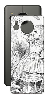 AQUOS sense7用 背面 保護 フィルム 名画プリント ジョン・テニエル ( John Tenniel ) トランプがアリスにとびかかる場面
