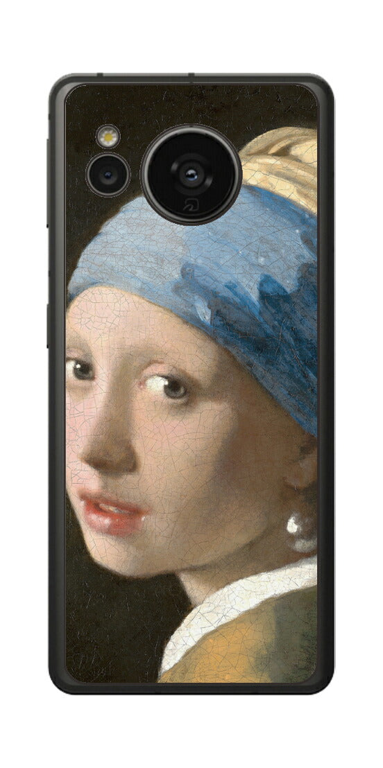 AQUOS sense7用 背面 保護 フィルム 名画 プリント フェルメール 真珠の耳飾りの少女 （ ヨハネス・フェルメール Johannes Vermeer ）