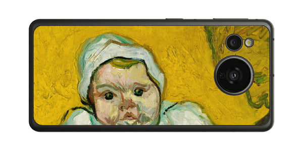 AQUOS sense7用 背面 保護 フィルム 名画 プリント ゴッホ ルーラン夫人と赤ちゃん（ フィンセント ファン ゴッホ Vincent Willem van Gogh ）