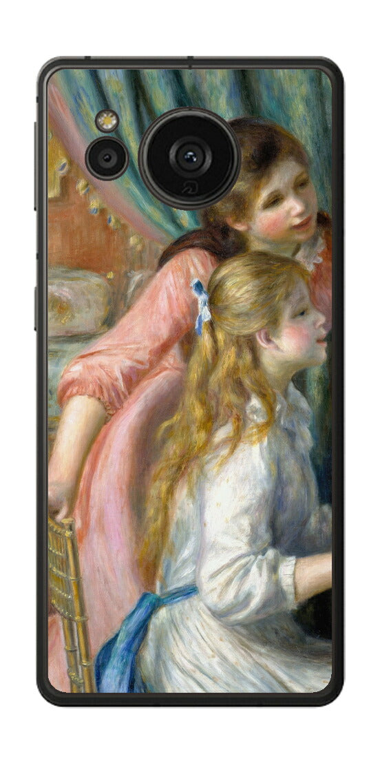 AQUOS sense7 plus用 背面 保護 フィルム 名画 プリント ルノワール ピアノを弾く二人の少女（ ピエール＝オーギュスト・ルノワール Pierre-Auguste Renoir ）