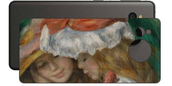 AQUOS sense7 plus用 背面 保護 フィルム 名画 プリント ルノワール 読書する二人の少女（ ピエール＝オーギュスト・ルノワール Pierre-Auguste Renoir ）