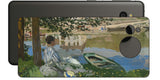 AQUOS sense7 plus用 背面 保護 フィルム 名画プリント クロード・モネ ( Claude Monet ) セーヌ河岸、ベンヌクール