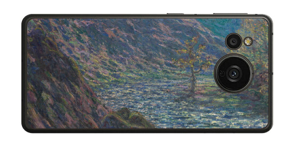 AQUOS sense7 plus用 背面 保護 フィルム 名画プリント クロード・モネ （ Claude Monet ) 小クルーズ川