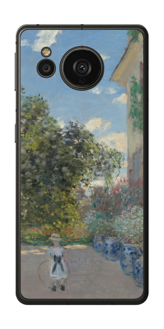 AQUOS sense7 plus用 背面 保護 フィルム 名画プリント クロード・モネ （ Claude Monet ) アルジャントゥイユの画家の家
