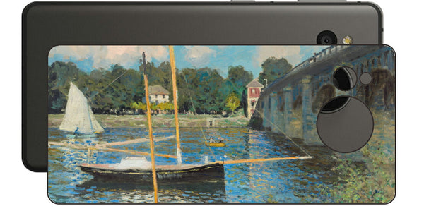 AQUOS sense7 plus用 背面 保護 フィルム 名画プリント クロード・モネ （ Claude Monet ) アルジャントゥイユの橋