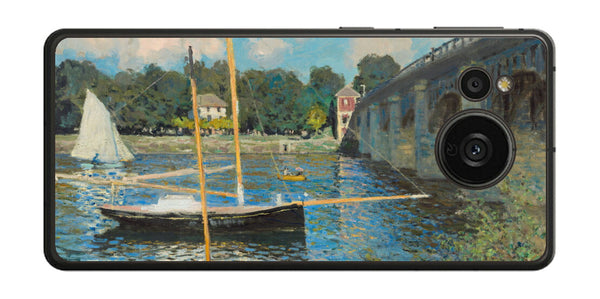 AQUOS sense7 plus用 背面 保護 フィルム 名画プリント クロード・モネ （ Claude Monet ) アルジャントゥイユの橋