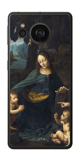 AQUOS sense7 plus用 背面 保護 フィルム 名画 プリント ダ・ヴィンチ 岩窟の聖母( レオナルド・ダ・ヴィンチ Leonardo da Vinci )