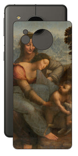 AQUOS sense7 plus用 背面 保護 フィルム 名画 プリント ダ・ヴィンチ 聖アンナと聖母子( レオナルド・ダ・ヴィンチ Leonardo da Vinci )