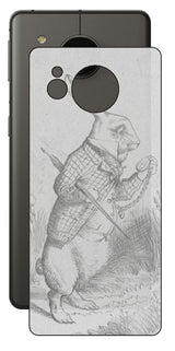 AQUOS sense7 plus用 背面 保護 フィルム 名画プリント ジョン・テニエル ( John Tenniel ) 白ウサギ