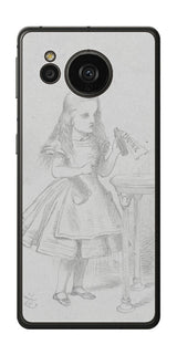 AQUOS sense7 plus用 背面 保護 フィルム 名画プリント ジョン・テニエル ( John Tenniel ) 「私を飲んで」と書かれた瓶の場面