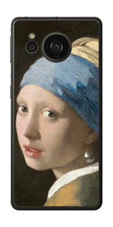 AQUOS sense7 plus用 背面 保護 フィルム 名画 プリント フェルメール 真珠の耳飾りの少女 ( ヨハネス・フェルメール Johannes Vermeer )