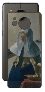 AQUOS sense7 plus用 背面 保護 フィルム 名画 プリント フェルメール 水差しを持つ若い女性 ( ヨハネス・フェルメール Johannes Vermeer )