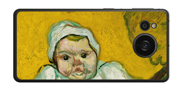 AQUOS sense7 plus用 背面 保護 フィルム 名画 プリント ゴッホ ルーラン夫人と赤ちゃん（ フィンセント ファン ゴッホ Vincent Willem van Gogh ）