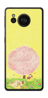 AQUOS sense7 plus用 【コラボ プリント Design by よこお さとみ 003 】 背面 保護 フィルム 日本製