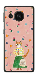 AQUOS sense7 plus用 【コラボ プリント Design by よこお さとみ 004 】 背面 保護 フィルム 日本製