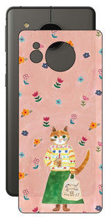 AQUOS sense7 plus用 【コラボ プリント Design by よこお さとみ 004 】 背面 保護 フィルム 日本製