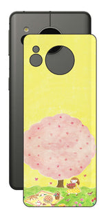 AQUOS sense7用 【コラボ プリント Design by よこお さとみ 003 】 背面 保護 フィルム 日本製