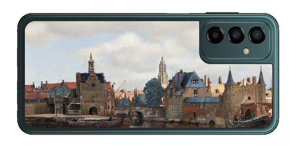 サムスン Galaxy M23 5G用 背面 保護 フィルム 名画 プリント フェルメール デルフトの眺望 （ ヨハネス・フェルメール Johannes Vermeer ）
