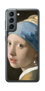 サムスン Galaxy S21 5G用 背面 保護 フィルム 名画 プリント フェルメール 真珠の耳飾りの少女 ( ヨハネス・フェルメール Johannes Vermeer )