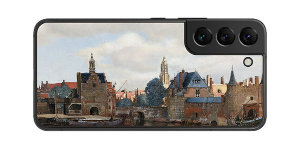 サムスン Galaxy S22用 背面 保護 フィルム 名画 プリント フェルメール デルフトの眺望 （ ヨハネス・フェルメール Johannes Vermeer ）