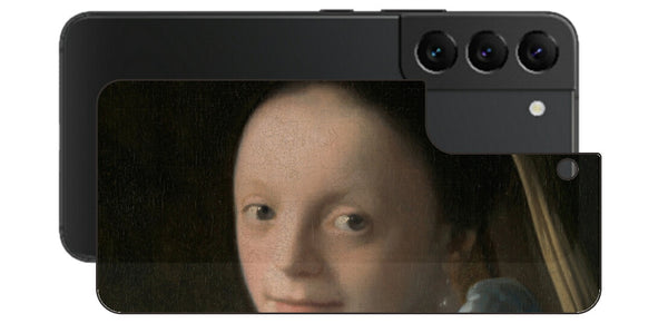 サムスン Galaxy S22用 背面 保護 フィルム 名画 プリント フェルメール 少女 （ ヨハネス・フェルメール Johannes Vermeer ）