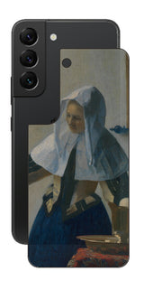 サムスン Galaxy S22用 背面 保護 フィルム 名画 プリント フェルメール 水差しを持つ若い女性 ( ヨハネス・フェルメール Johannes Vermeer )
