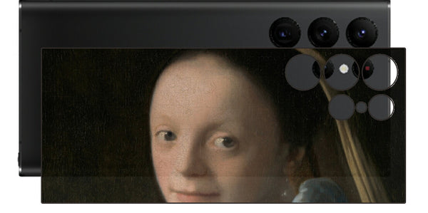 サムスン Galaxy S22 Ultra用 背面 保護 フィルム 名画 プリント フェルメール 少女 （ ヨハネス・フェルメール Johannes Vermeer ）