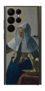 サムスン Galaxy S22 Ultra用 背面 保護 フィルム 名画 プリント フェルメール 水差しを持つ若い女性 ( ヨハネス・フェルメール Johannes Vermeer )