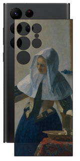 サムスン Galaxy S22 Ultra用 背面 保護 フィルム 名画 プリント フェルメール 水差しを持つ若い女性 ( ヨハネス・フェルメール Johannes Vermeer )