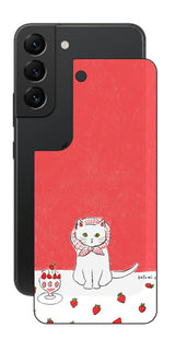 サムスン Galaxy S22用 【コラボ プリント Design by よこお さとみ 001 】 背面 保護 フィルム 日本製