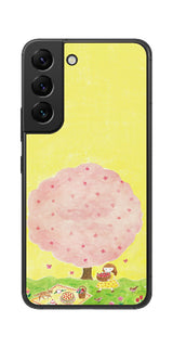 サムスン Galaxy S22用 【コラボ プリント Design by よこお さとみ 003 】 背面 保護 フィルム 日本製