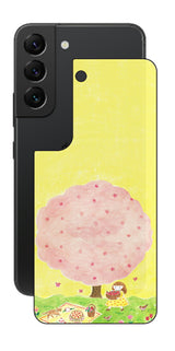 サムスン Galaxy S22用 【コラボ プリント Design by よこお さとみ 003 】 背面 保護 フィルム 日本製