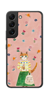 サムスン Galaxy S22用 【コラボ プリント Design by よこお さとみ 004 】 背面 保護 フィルム 日本製