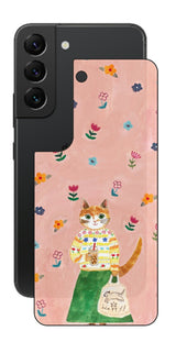 サムスン Galaxy S22用 【コラボ プリント Design by よこお さとみ 004 】 背面 保護 フィルム 日本製