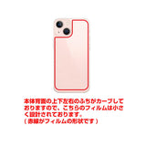 iPhone 13 mini用 【コラボ プリント Design by すいかねこ 003 】 カーボン調 背面 保護 フィルム 日本製