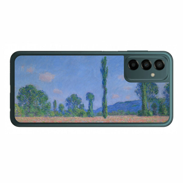 サムスン Galaxy M23 5G用 背面 保護 フィルム 名画プリント クロード・モネ （ Claude Monet ) ポプラとポピー