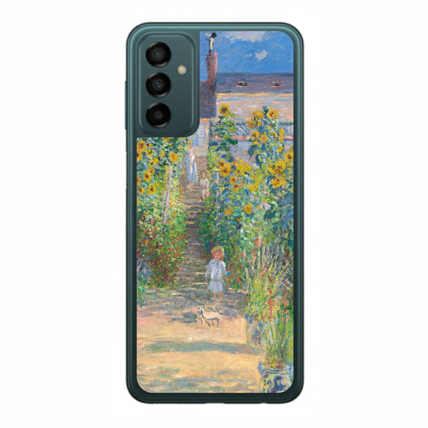サムスン Galaxy M23 5G用 背面 保護 フィルム 名画プリント クロード・モネ （ Claude Monet ) ヴェトゥイユの画家の庭