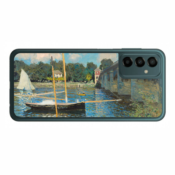 サムスン Galaxy M23 5G用 背面 保護 フィルム 名画プリント クロード・モネ （ Claude Monet ) アルジャントゥイユの橋