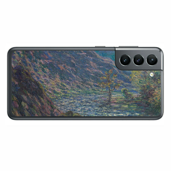 サムスン Galaxy S21 5G用 背面 保護 フィルム 名画プリント クロード・モネ （ Claude Monet ) 小クルーズ川