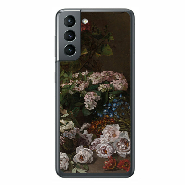 サムスン Galaxy S21 5G用 背面 保護 フィルム 名画プリント クロード・モネ （ Claude Monet ) 春の花