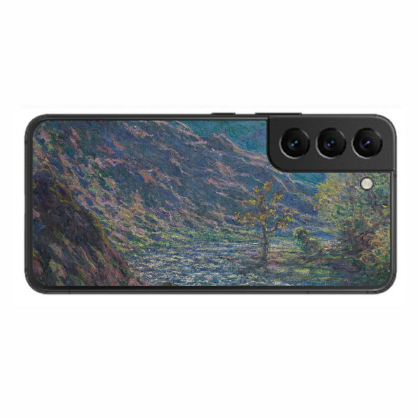 サムスン Galaxy S22用 背面 保護 フィルム 名画プリント クロード・モネ （ Claude Monet ) 小クルーズ川