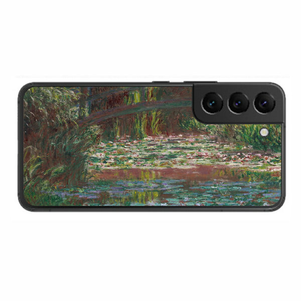 サムスン Galaxy S22用 背面 保護 フィルム 名画プリント クロード・モネ （ Claude Monet ) 睡蓮の池